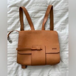 Bree “Aki” Tan Natural Leather Women's Backpack